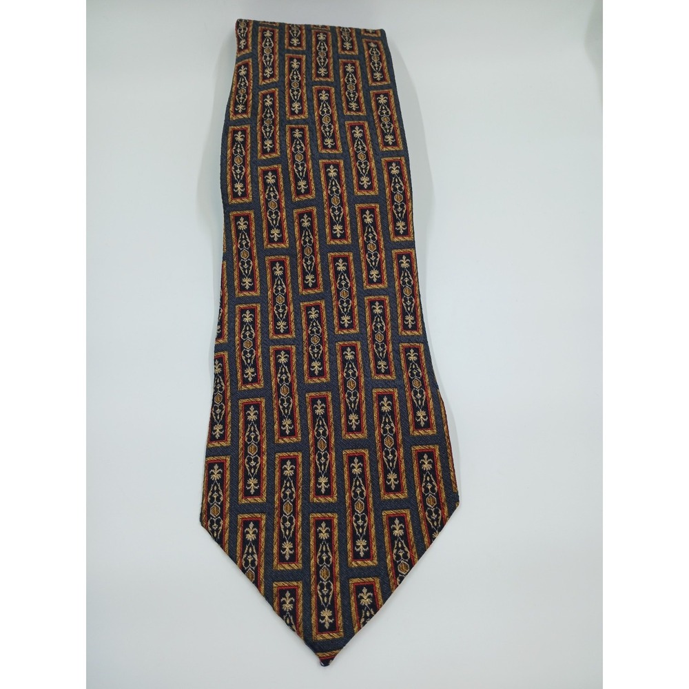 VALENTINO Cravette 100% Silk Tie Made In Italy‎ Multicolor Geometric